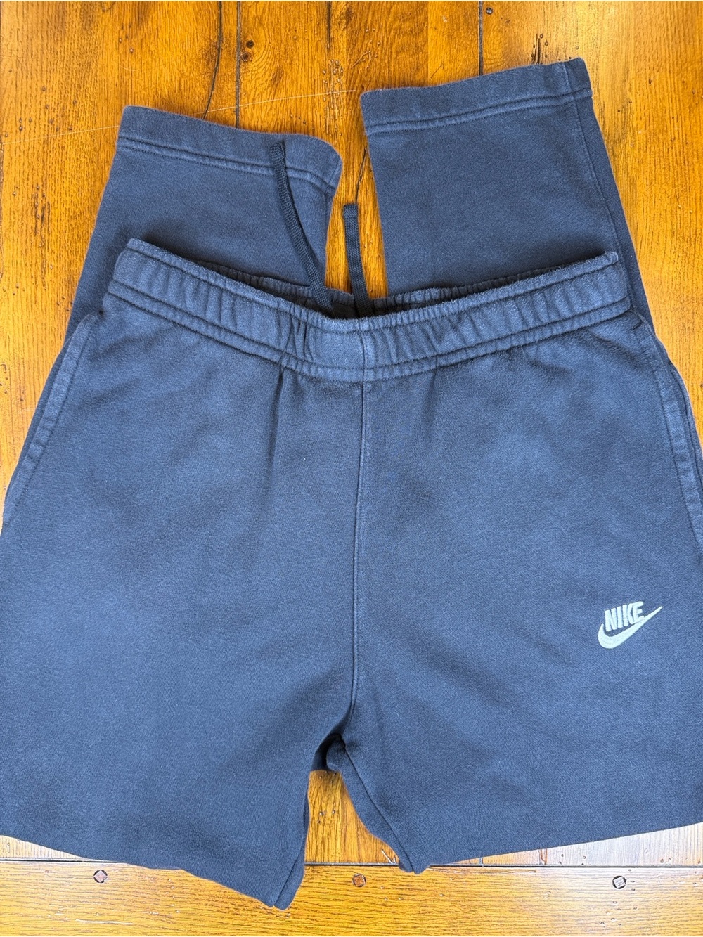 Nike Black Sweatpants with White Swoosh Men’s Size Medium